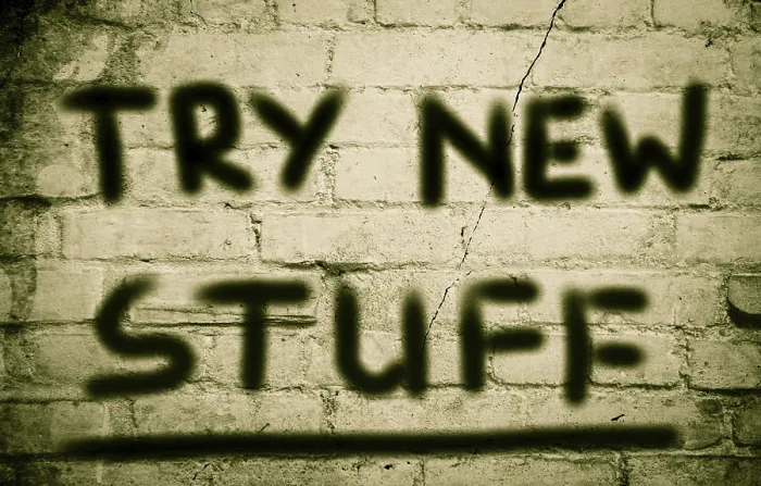 Framed Print : Try New Stuff Concept Print Framed Print : Try New Stuff Concept Print