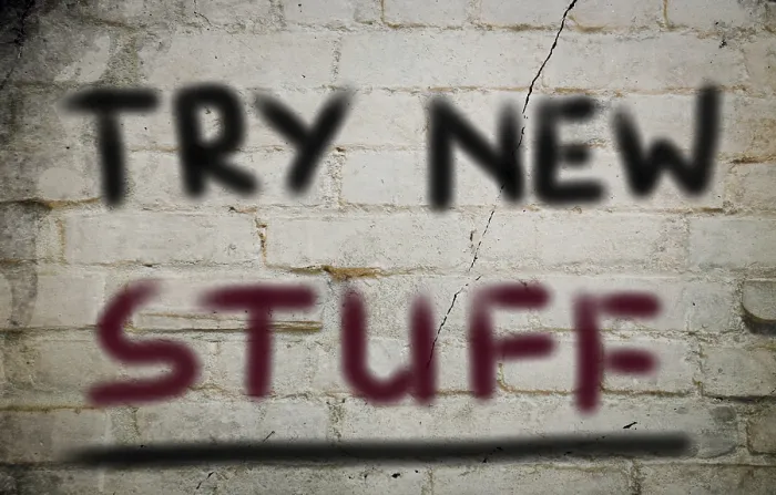 Framed Print : Try New Stuff Print Concept Framed Print : Try New Stuff Print Concept