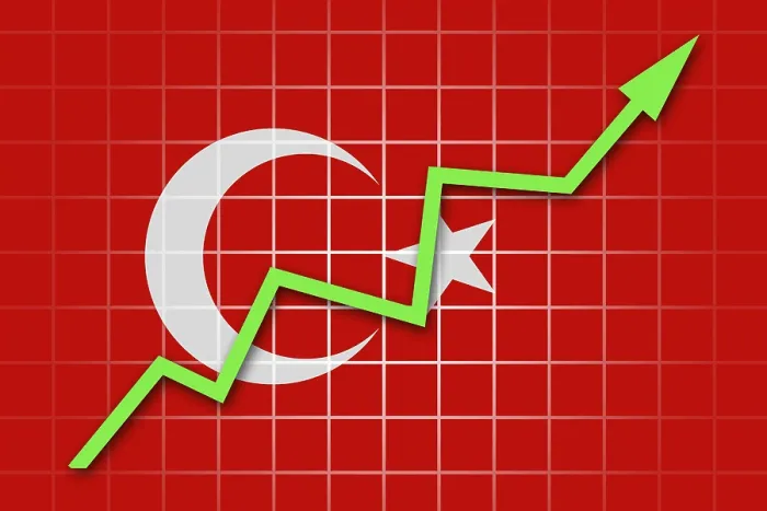 Framed Print : The Turkish Flag and Arrow Graph Print Framed Print : The Turkish Flag and Arrow Graph Print