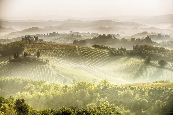 Framed Print : Tuscan Hills Landscape Print Framed Print : Tuscan Hills Landscape Print