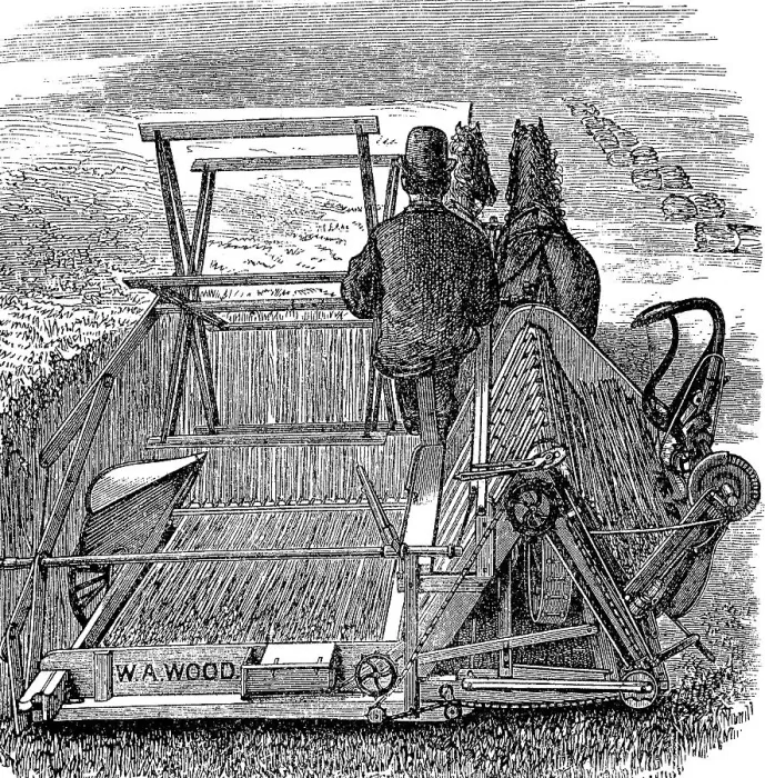 Framed Print : Historical Print of 19th Century Tying Machine Framed Print : Historical Print of 19th Century Tying Machine