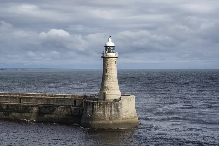 Framed Print : The Tynemouth Lighthouse Print, North Shields, England Framed Print : The Tynemouth Lighthouse Print, North Shields, England