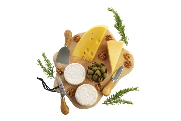 Framed Print : Four Types of Cheeses Print with Olives and Knives Framed Print : Four Types of Cheeses Print with Olives and Knives