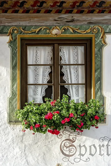 Framed Print : Typical Luftlmalerei Print, Wallgau, Germany Framed Print : Typical Luftlmalerei Print, Wallgau, Germany