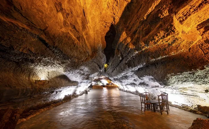 Framed Print : Underground Cave Lava Flow Print, Cueva de los Verdes Framed Print : Underground Cave Lava Flow Print, Cueva de los Verdes