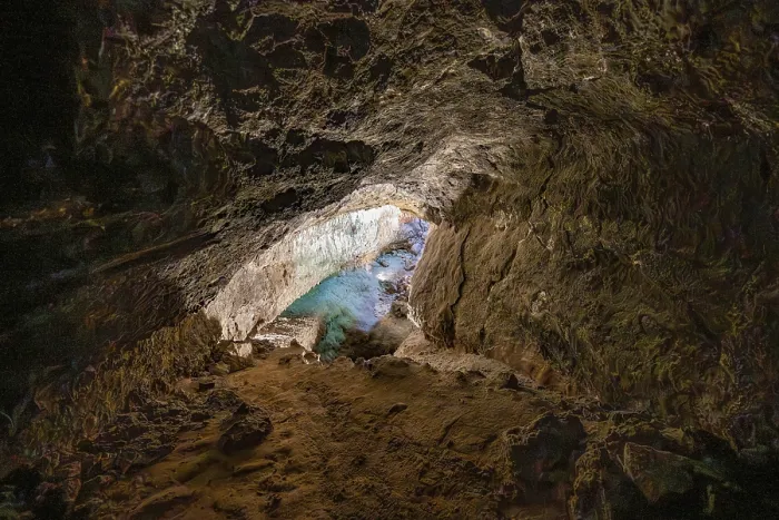 Framed Print : Underground Cave Lava Flow Print, Cueva de los Verdes Framed Print : Underground Cave Lava Flow Print, Cueva de los Verdes