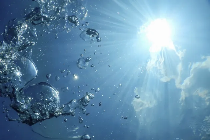 Framed Print : Underwater Bubbles Sunlight Print Framed Print : Underwater Bubbles Sunlight Print