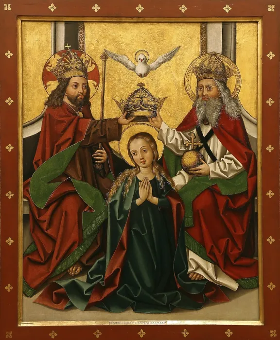 Framed Print : Unknown Austrian Painter: Coronation of the Virgin Print, Old Masters Collection Framed Print : Unknown Austrian Painter: Coronation of the Virgin Print, Old Masters Collection