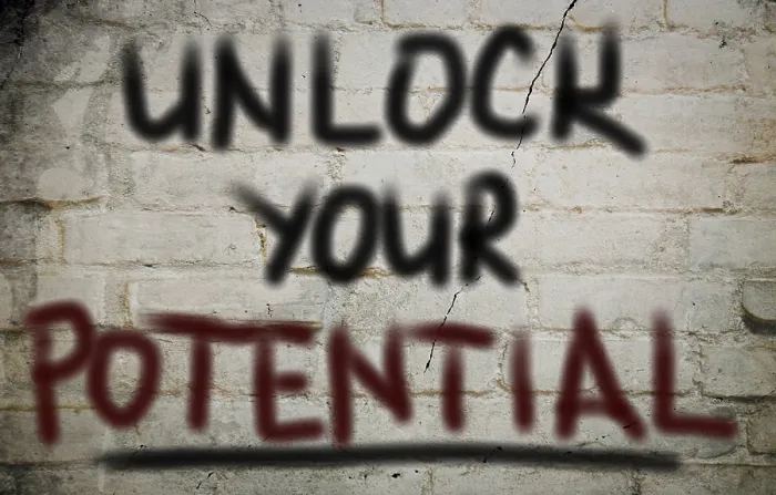 Framed Print : Unlock Your Potential Print Concept Framed Print : Unlock Your Potential Print Concept