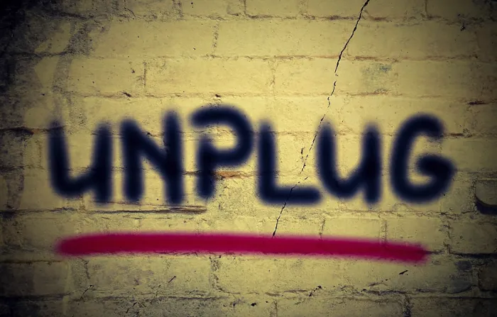 Framed Print : Unplug Concept Print Framed Print : Unplug Concept Print