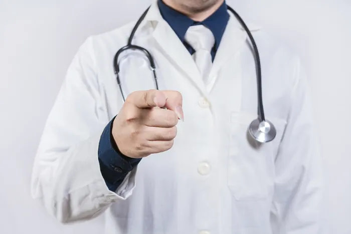 Framed Print : Doctor Pointing at the Camera Print Framed Print : Doctor Pointing at the Camera Print