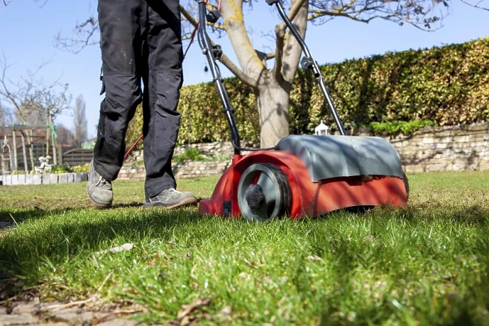 Framed Print : Using a Scarifier Print: Improving Lawn Quality in Spring Framed Print : Using a Scarifier Print: Improving Lawn Quality in Spring