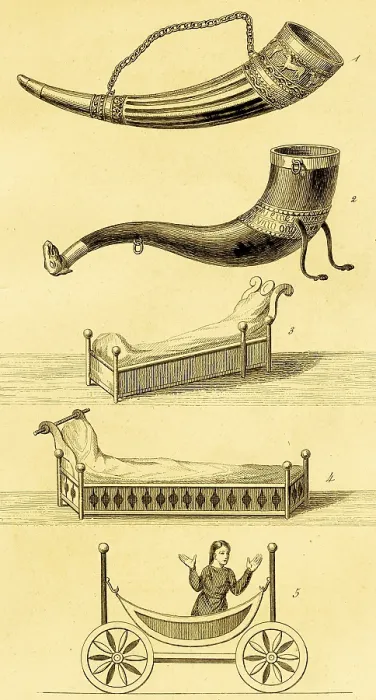 Framed Print : Utility Objects of the Anglo-Saxon Period Print (1842) Framed Print : Utility Objects of the Anglo-Saxon Period Print (1842)