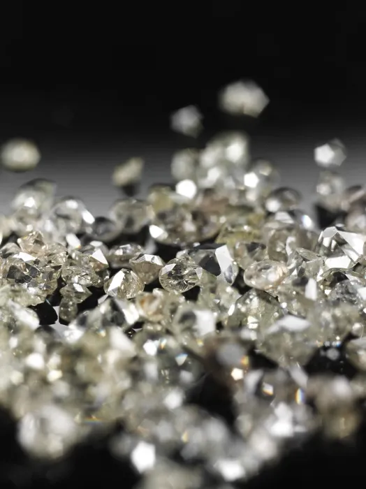 Framed Print : Diamonds in Various Stages Print