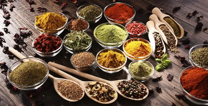Framed Print : Variety of Spices and Herbs Print Framed Print : Variety of Spices and Herbs Print