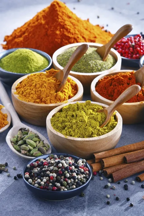 Framed Print : Variety of Spices on Kitchen Table Print Framed Print : Variety of Spices on Kitchen Table Print