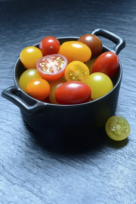 Framed Print : Cherry Tomatoes in Pots Print Framed Print : Cherry Tomatoes in Pots Print