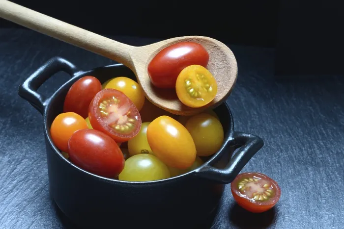 Framed Print : Cherry Tomatoes in Pots Print Framed Print : Cherry Tomatoes in Pots Print