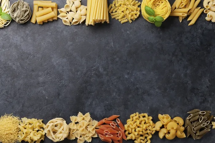 Framed Print : Various Pasta Print - Top View Framed Print : Various Pasta Print - Top View
