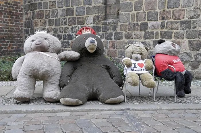 Framed Print : Various Stuffed Bears Dressed as Berlin Bears Print Framed Print : Various Stuffed Bears Dressed as Berlin Bears Print