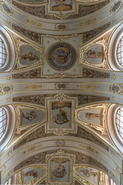 Framed Print : Vaulted Ceiling of St. Lorenz Basilica Print, Kempten, Germany Framed Print : Vaulted Ceiling of St. Lorenz Basilica Print, Kempten, Germany