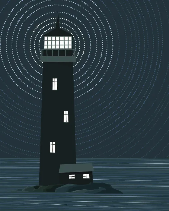 Framed Print : Vector Lighthouse Tower Print Framed Print : Vector Lighthouse Tower Print