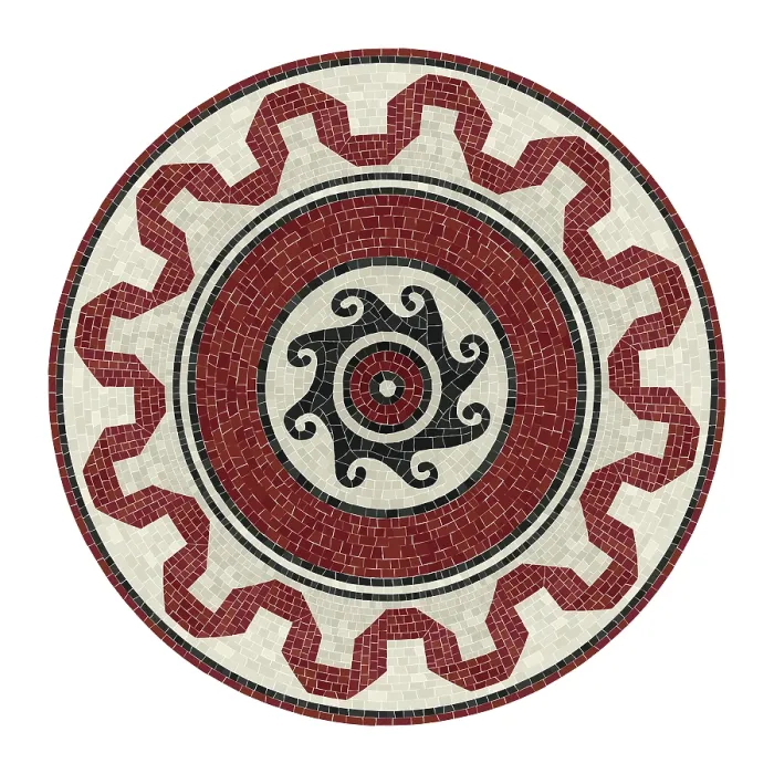Framed Print : Vector Round Design Element, Mosaic Tiles Print Framed Print : Vector Round Design Element, Mosaic Tiles Print