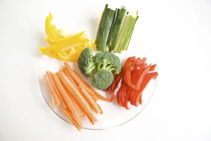 Framed Print : Vegetable Print on a Plate