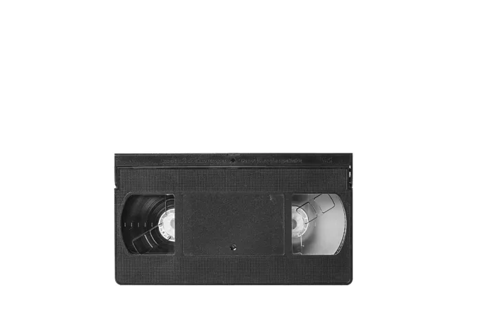 Framed Print : VHS Cassette Print on White Background Framed Print : VHS Cassette Print on White Background