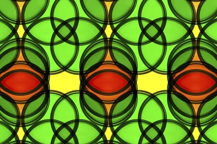 Framed Print : Vibrant Abstract Pattern Art Print with Geometric Circles Framed Print : Vibrant Abstract Pattern Art Print with Geometric Circles