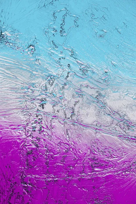 Framed Print : Vibrant Microcrystal Print, Turquoise and Pink Patterns