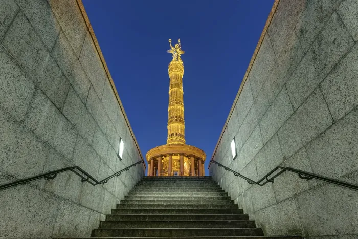 Framed Print : The Victory Column in Berlin at Night Print Framed Print : The Victory Column in Berlin at Night Print
