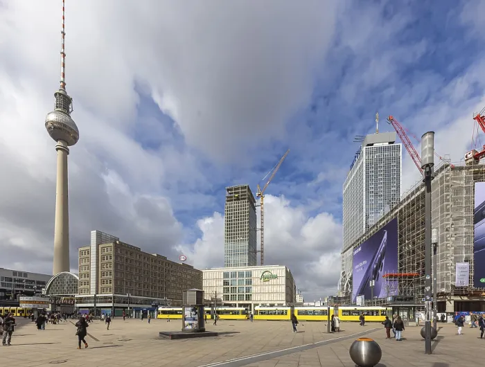 Framed Print : View of Alexanderplatz in Berlin Print, Germany Framed Print : View of Alexanderplatz in Berlin Print, Germany