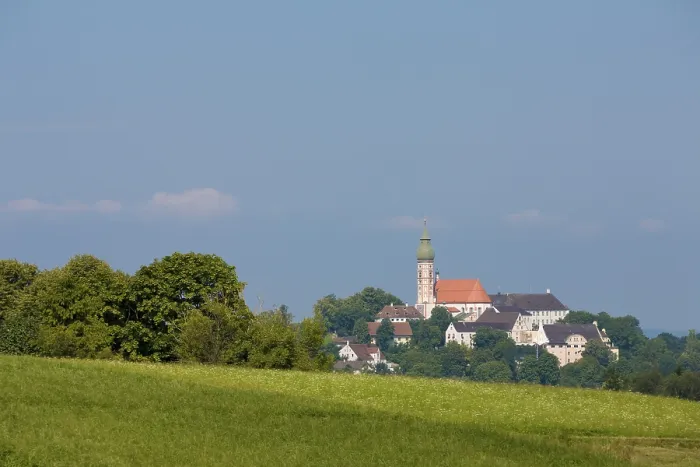 Framed Print : View of the Andechs Monastery in summer Print, Germany Framed Print : View of the Andechs Monastery in summer Print, Germany