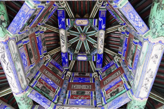 Framed Print : View of a Vaulted Ceiling Print, New Summer Palace, Beijing Framed Print : View of a Vaulted Ceiling Print, New Summer Palace, Beijing