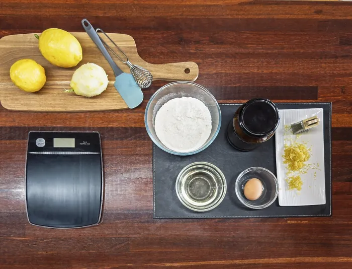 Framed Print : Baking Essentials Print - Top View Framed Print : Baking Essentials Print - Top View
