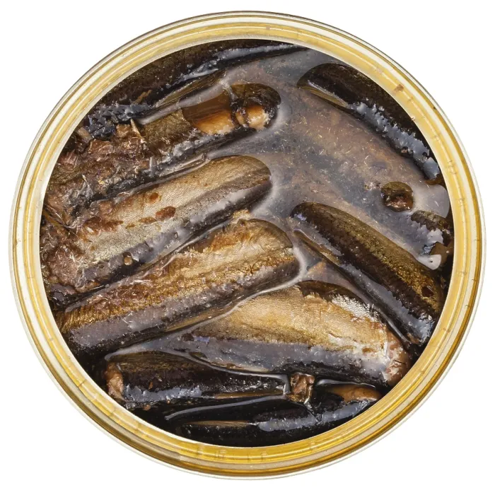 Framed Print : View from Above of Canned Fish Print Framed Print : View from Above of Canned Fish Print