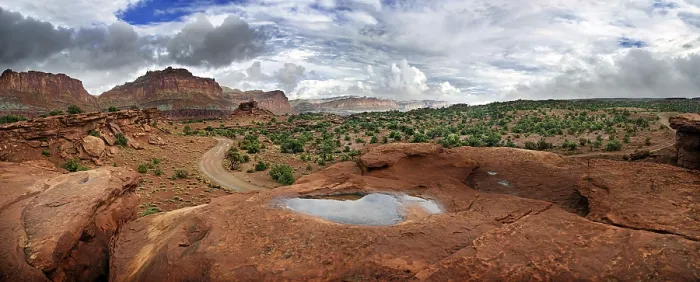 Framed Print : View from Capitol Reef after a thunderstorm Print, Utah, USA Framed Print : View from Capitol Reef after a thunderstorm Print, Utah, USA