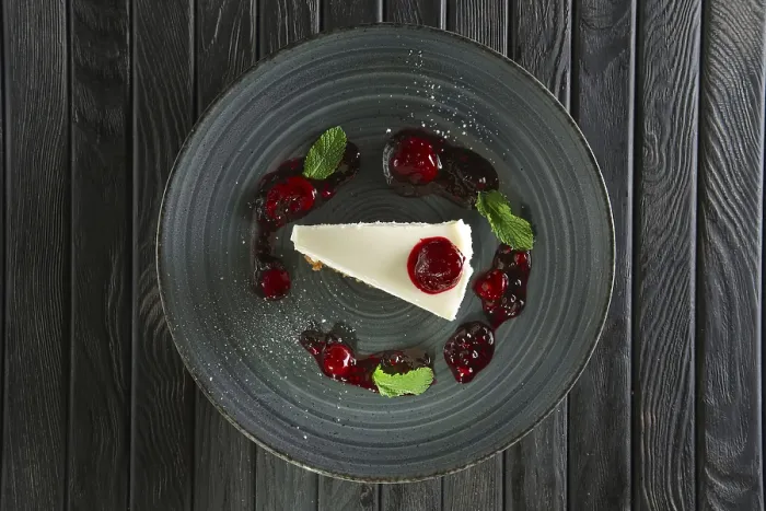Framed Print : Top View of Cheesecake Decorated with Fruits Print Framed Print : Top View of Cheesecake Decorated with Fruits Print