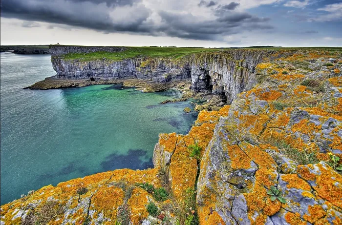 Framed Print : Barafundle Bay Cliffs Print, Pembrokeshire, Wales Framed Print : Barafundle Bay Cliffs Print, Pembrokeshire, Wales