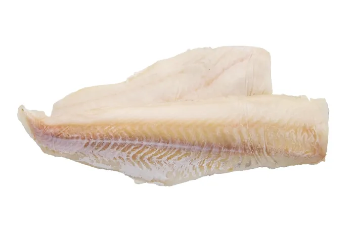 Framed Print : Top View of Cod Fillet Print on White Background Framed Print : Top View of Cod Fillet Print on White Background