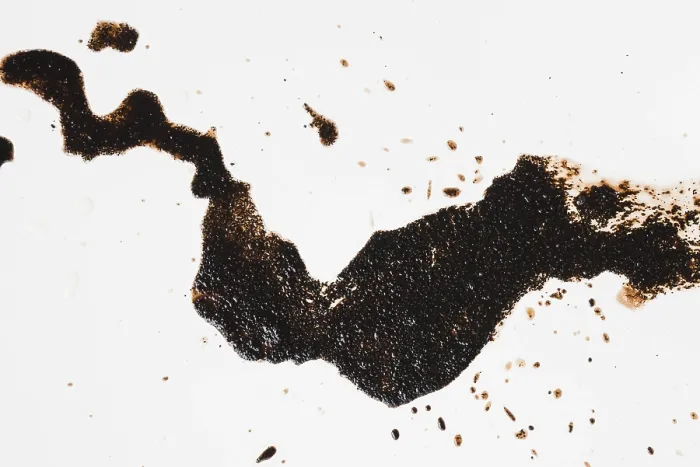 Framed Print : Coffee Stain Print - Top View