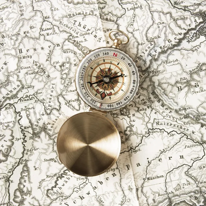 Framed Print : Top View Compass World Map Print Framed Print : Top View Compass World Map Print