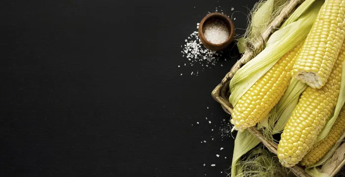 Framed Print : Top View Corn Frame Print with Copy Space Framed Print : Top View Corn Frame Print with Copy Space