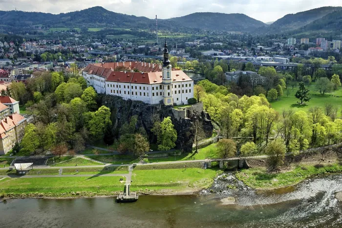 Framed Print : View of Decin Castle Print from the Shepherd's Wall Framed Print : View of Decin Castle Print from the Shepherd's Wall