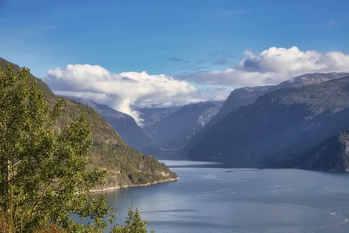 Framed Print : View over the Eidfjord, Norway Print Framed Print : View over the Eidfjord, Norway Print