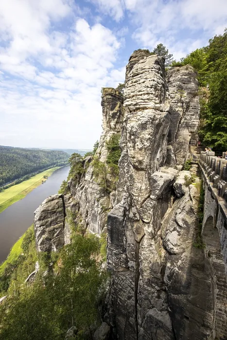 Framed Print : View of the Elbe from the Bastei Print Framed Print : View of the Elbe from the Bastei Print
