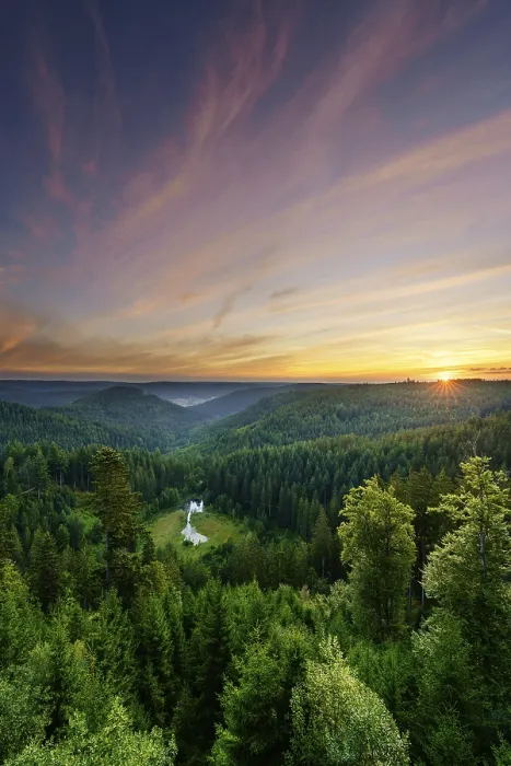 Framed Print : View from the Ellbachseeblick viewing platform Print, Northern Black Forest, Germany Framed Print : View from the Ellbachseeblick viewing platform Print, Northern Black Forest, Germany