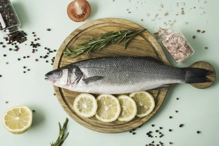Framed Print : Beautiful Top View Fish with Herbs Lemon Print Framed Print : Beautiful Top View Fish with Herbs Lemon Print