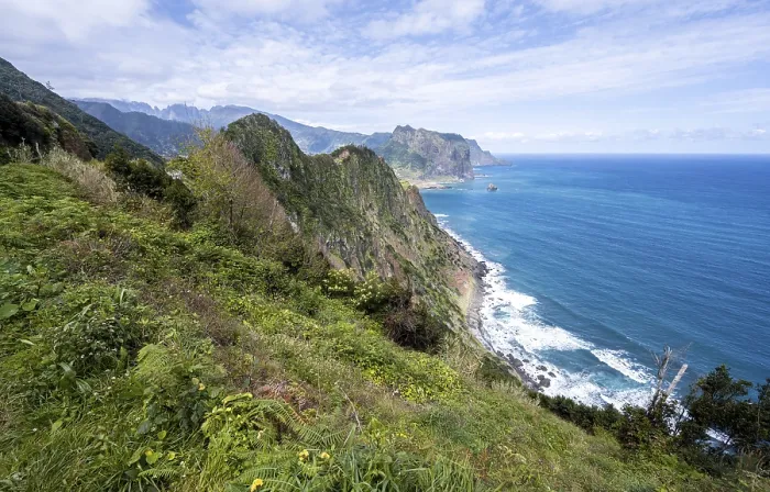 Framed Print : Madeira Coastline Print - Forest-Clad Cliffs and Mountains Framed Print : Madeira Coastline Print - Forest-Clad Cliffs and Mountains